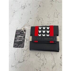 Disney Loungefly Mickey Mouse Wallet Red Black Classic Icon NWT